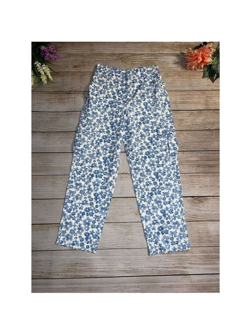 Forever 21 Floral Utility Pants (Med)